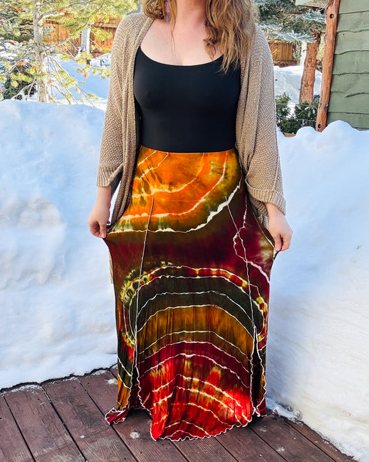 The 'Wood Lily' Maxi Skirt