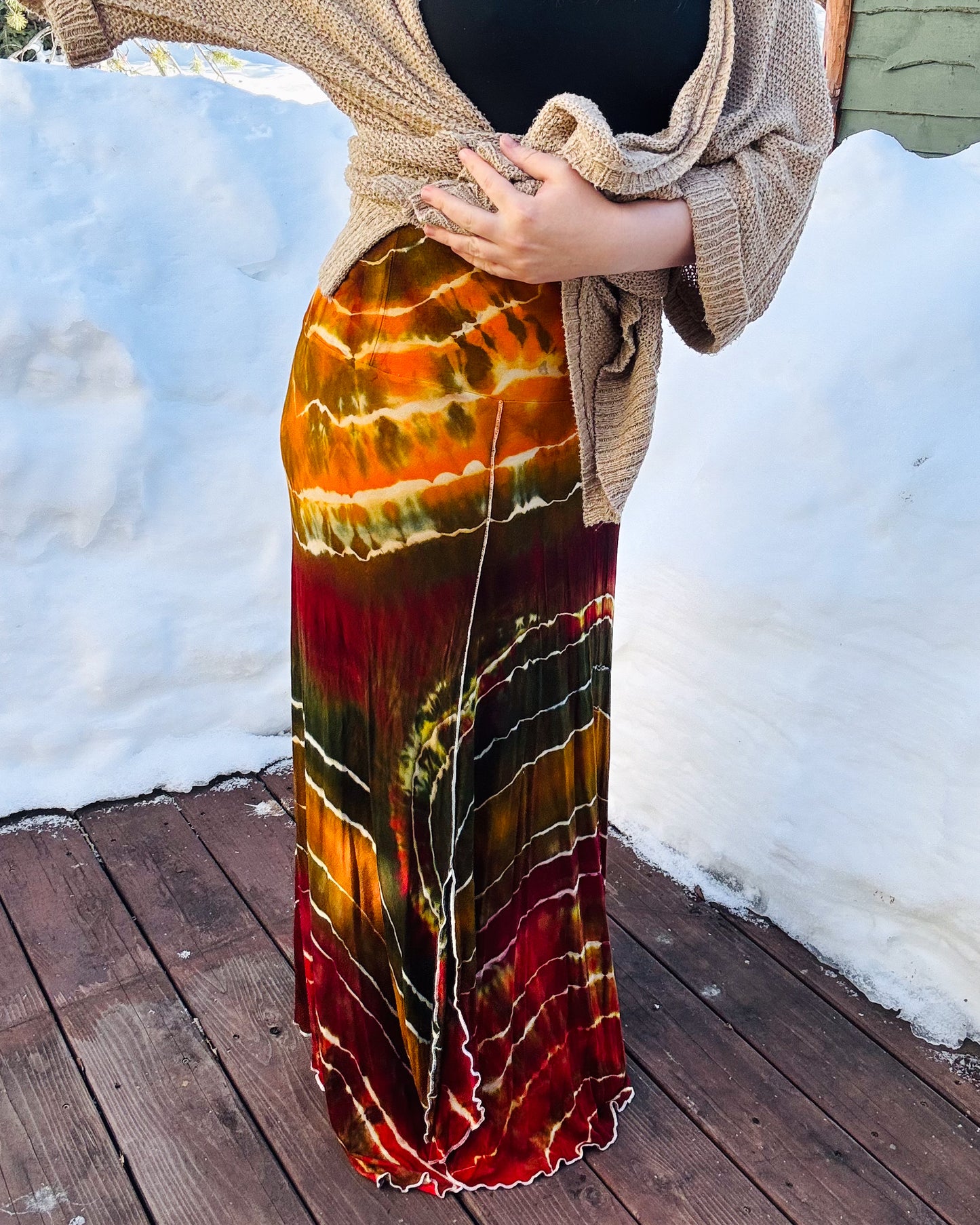 The 'Wood Lily' Maxi Skirt